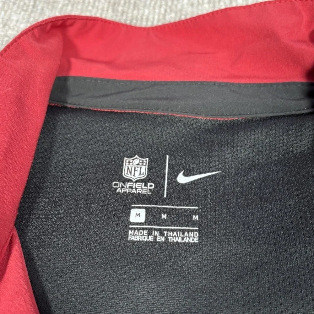 Nike Arizona Cardinals 1/4 Zip Pullover Mens M Red Logo Performance NFL On Field